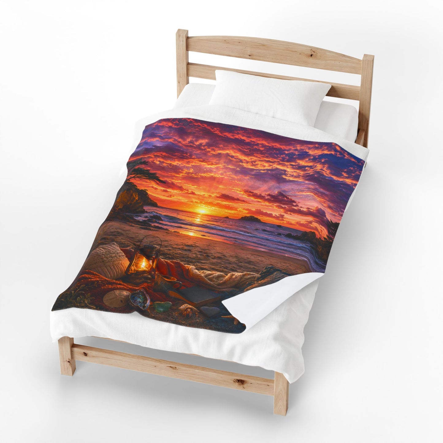 Pacific Sunset Nest™ — Immersive Seek-and-Find Blanket