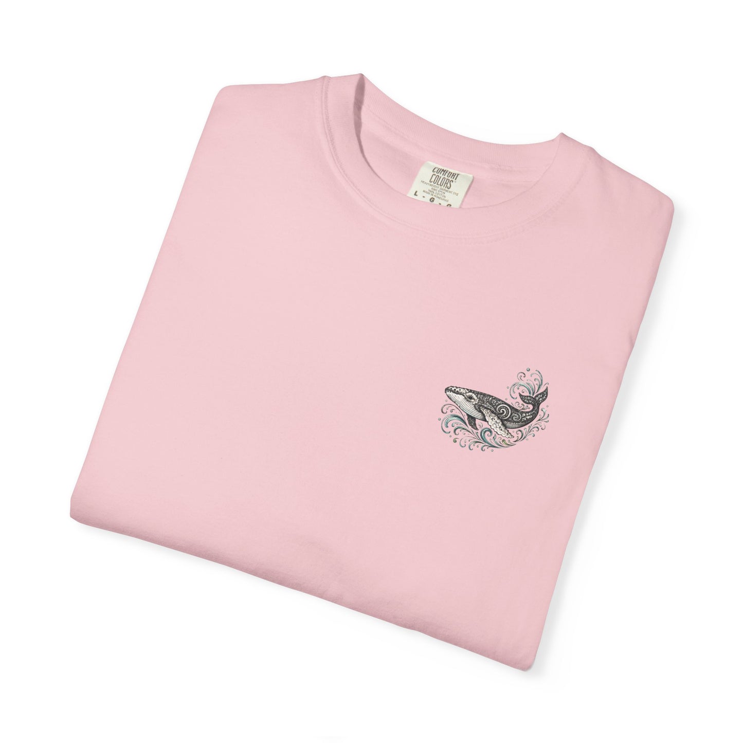 Ocean Whale Surf, Shell & Coastal Nature Back Graphic Tee