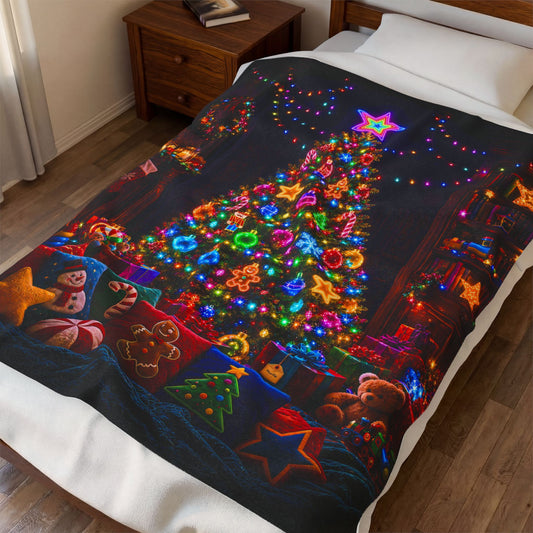 Neon Christmas Magic Glo Nest — Immersive Seek-and-Find Blanket