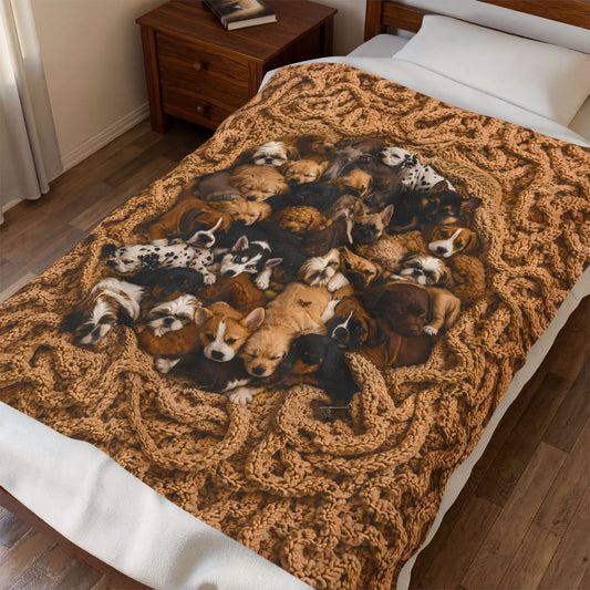 Puppy Pile Nest™ — Immersive Seek-and-Find Blanket