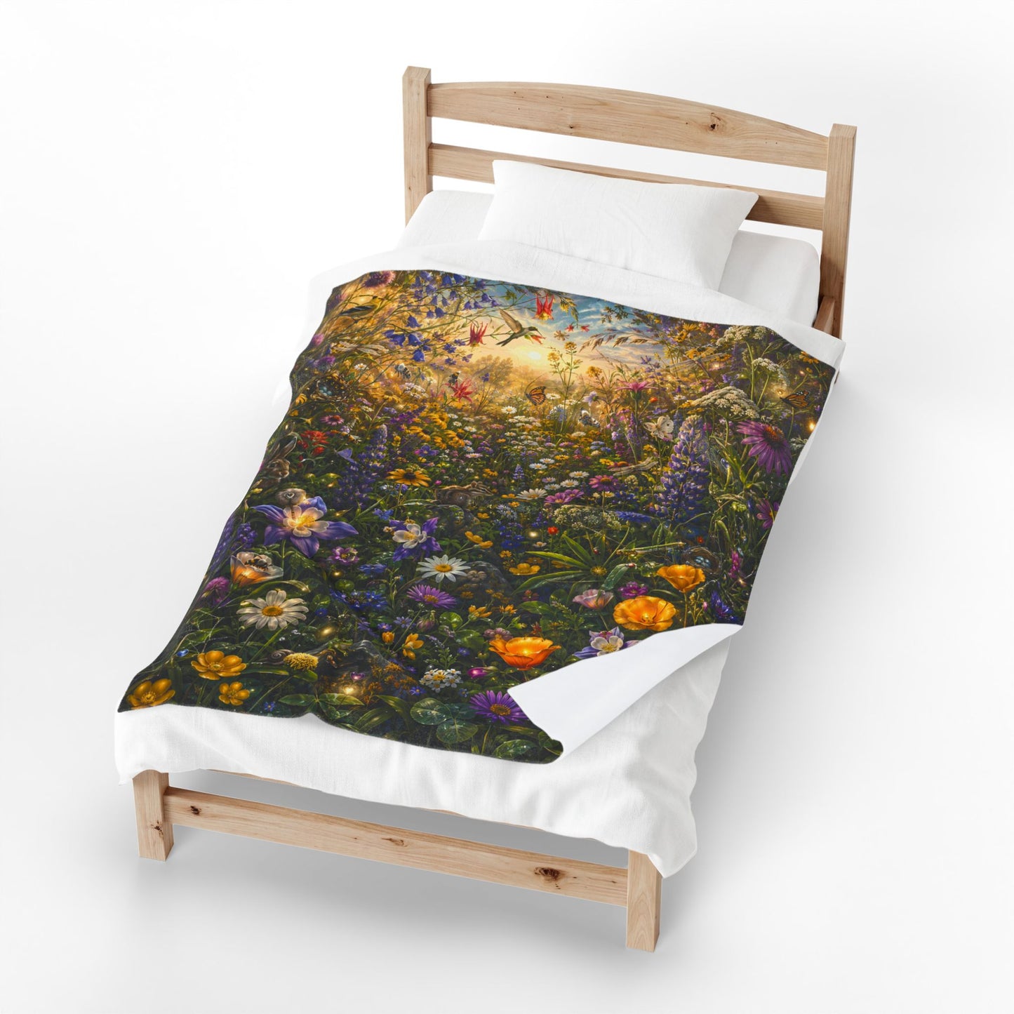 Wildflower Nest Immersive Seek-and-Find Blanket – "Wildflower Nest" Interactive Wearable Art Throw