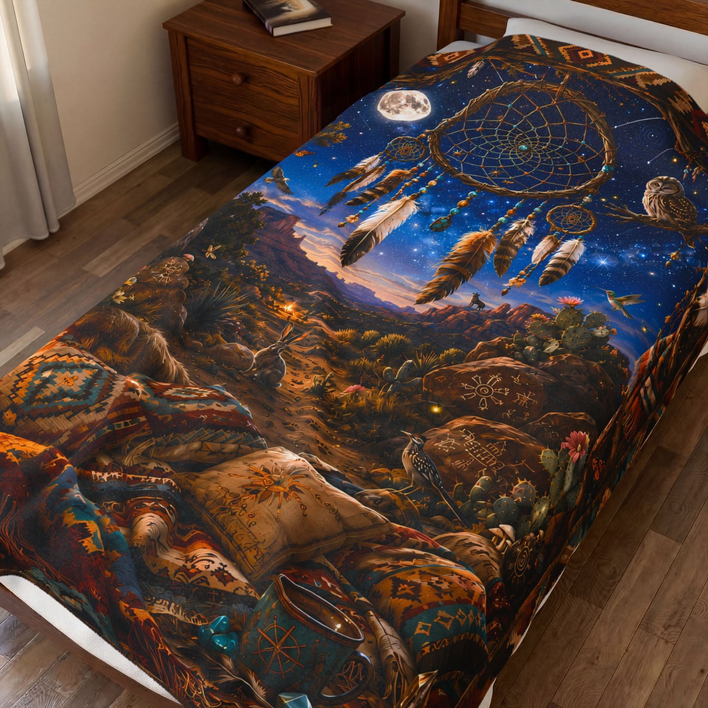 Dreamcatcher Nest Immersive Seek-and-Find Blanket – "Dream Nest" Interactive Wearable Art Throw