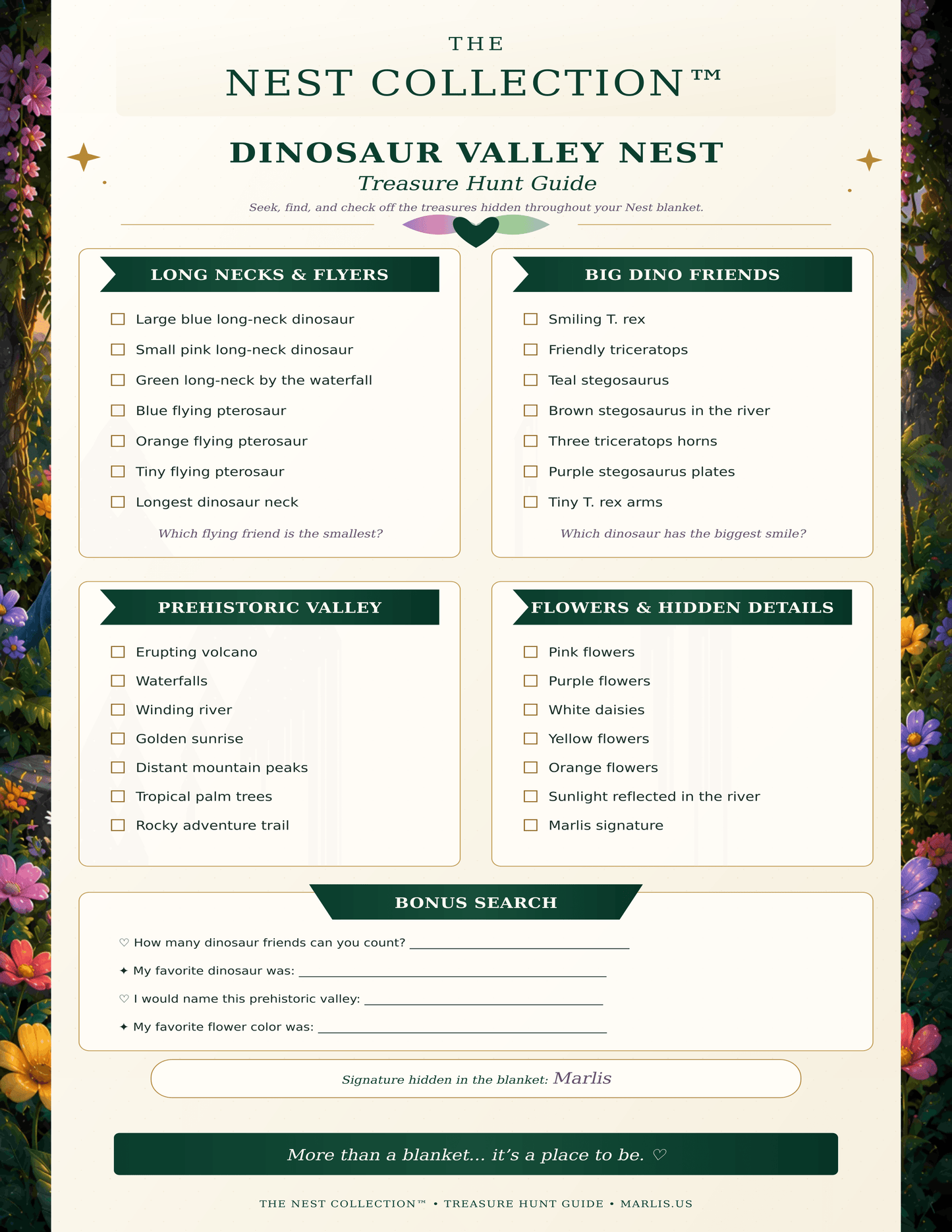 Dinosaur Valley Nest — Immersive Seek-and-Find Blanket