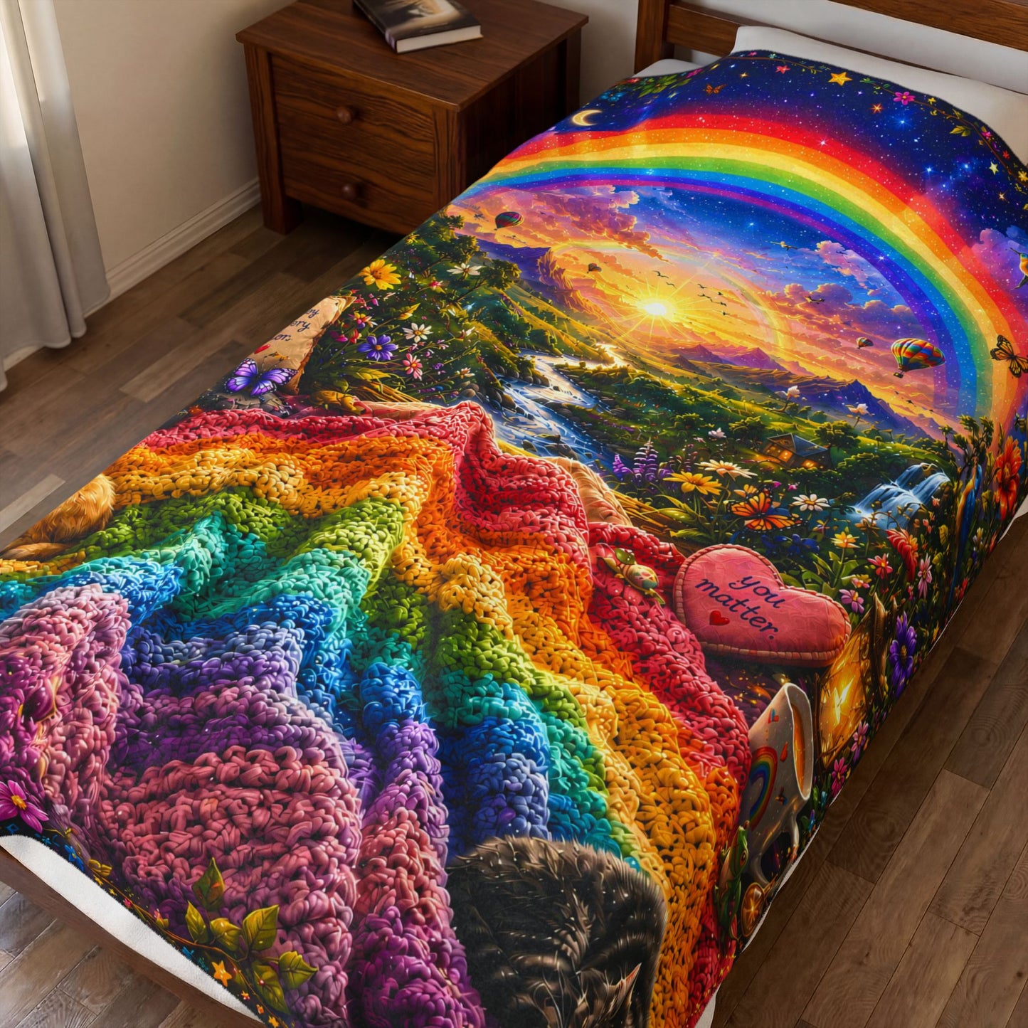 Rainbow Nest — Oversized Immersive Seek-and-Find Blanket
