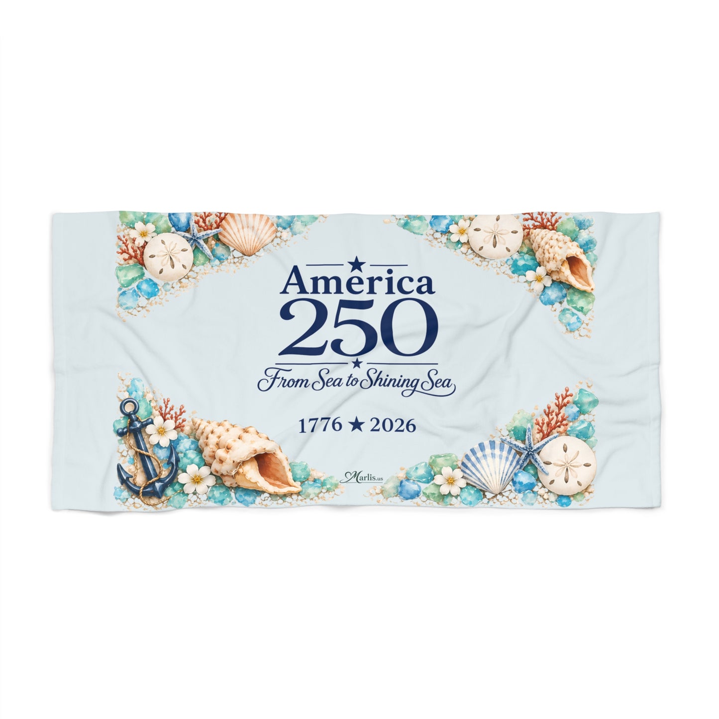 America 250 Coastal Beach Towel