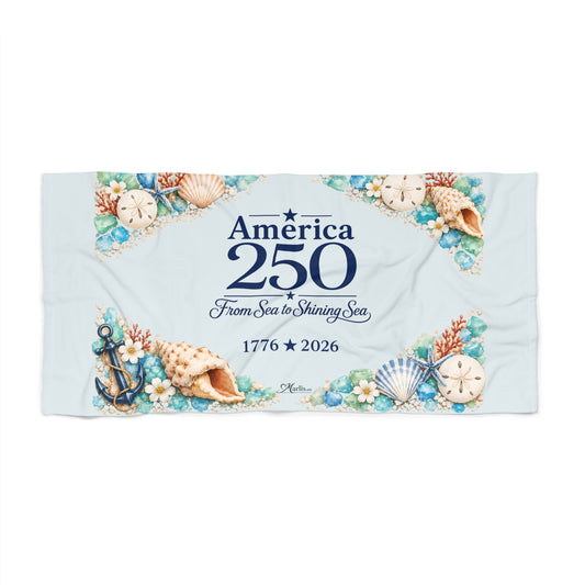 America 250 Coastal Beach Towel