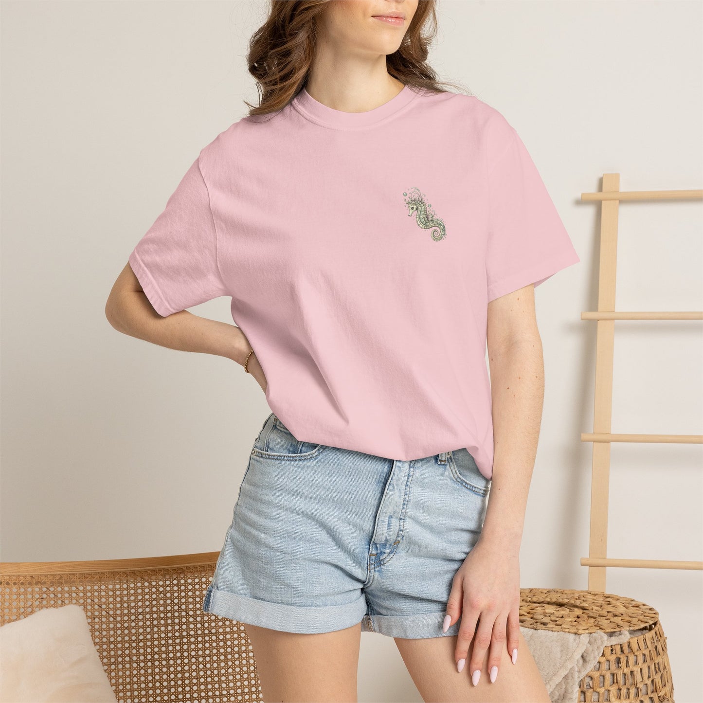 Seahorse Seashell Surf Graphic Tee