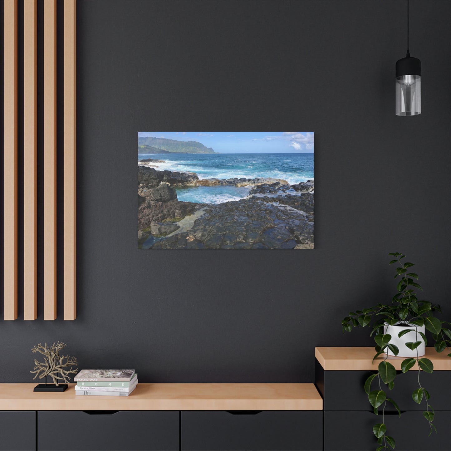 Queen's Bath Kauai Hawaii Canvas Wall Art