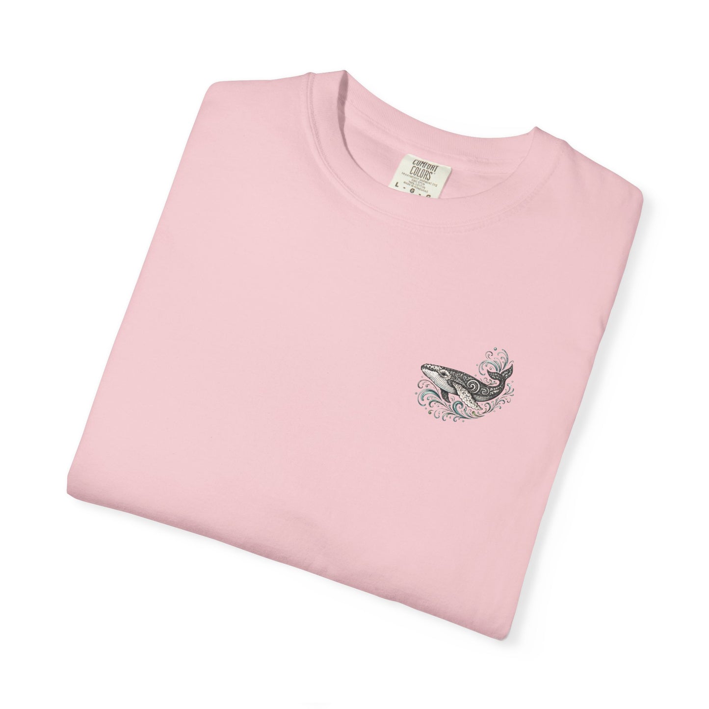 Ocean Whale Surf, Shell & Coastal Nature Back Graphic Tee