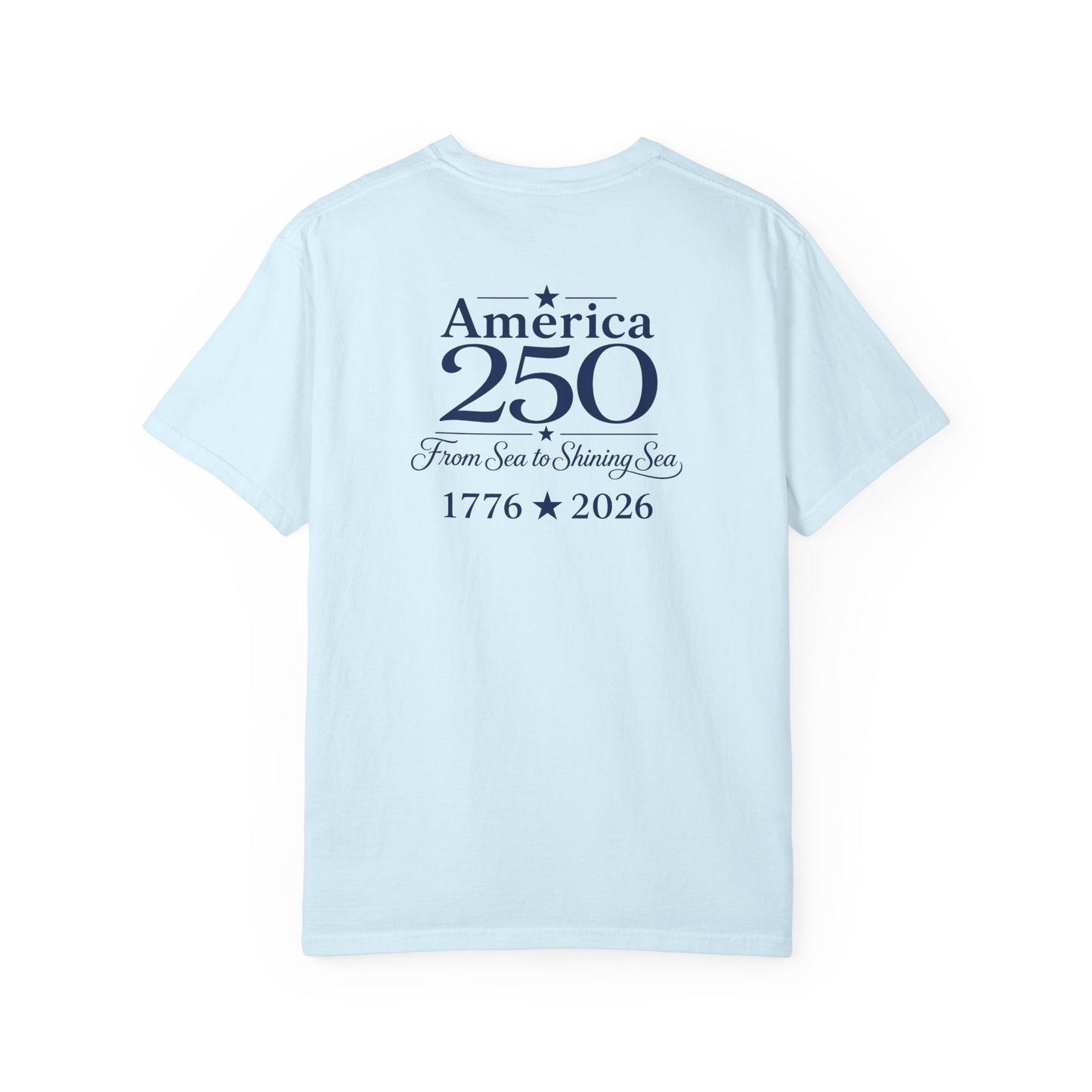 America 250 Sea to Shining Sea T-Shirt | Comfort Colors® 1717 Patriotic Graphic Tee | USA 1776-2026