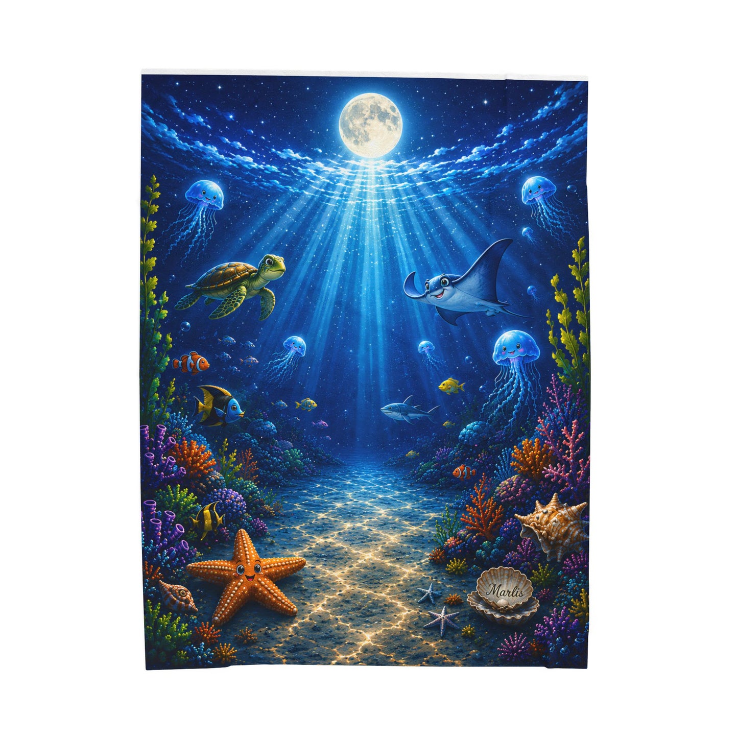 Ocean Friend Velveteen Blanket