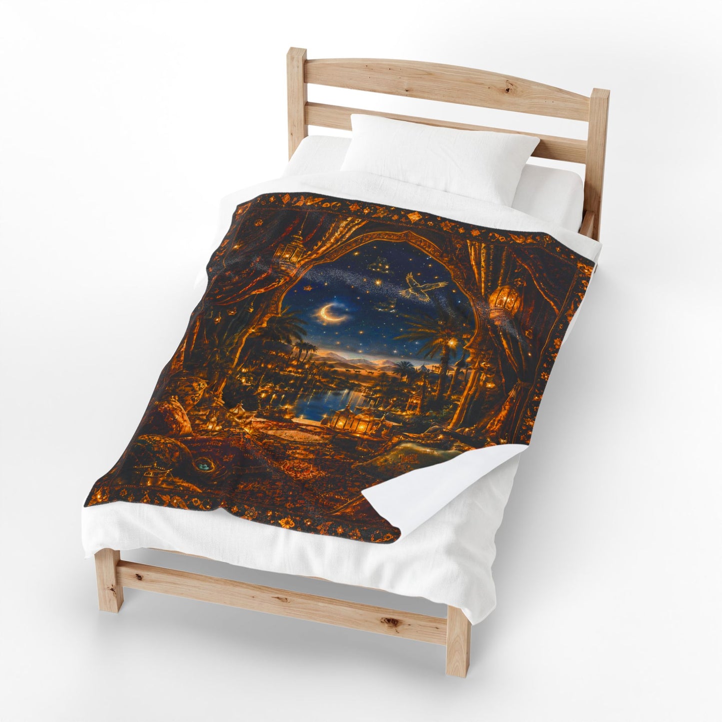 Mystic Night Nest Immersive Seek-and-Find Blanket – "Mystic Night Nest" Interactive Wearable Art Throw