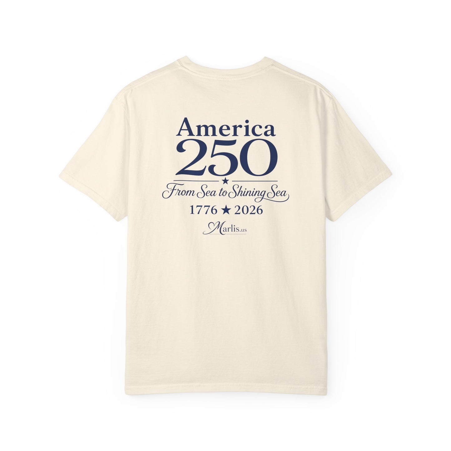 America 250 Sea to Shining Sea T-Shirt | Comfort Colors® 1717 Patriotic Graphic Tee | USA 1776-2026