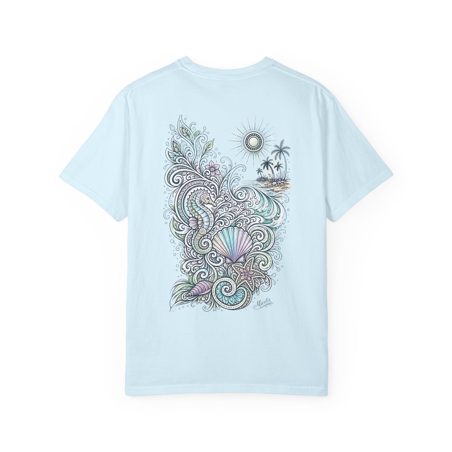 Seahorse Seashell Surf Graphic T-Shirt