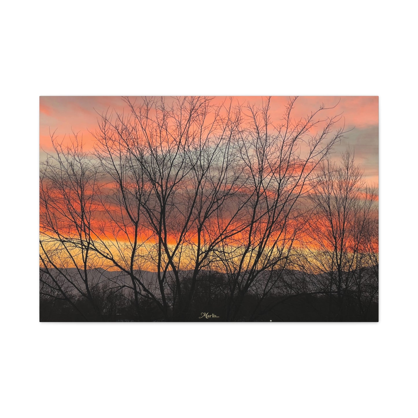 Painted Sunset Idaho Canvas Wall Art