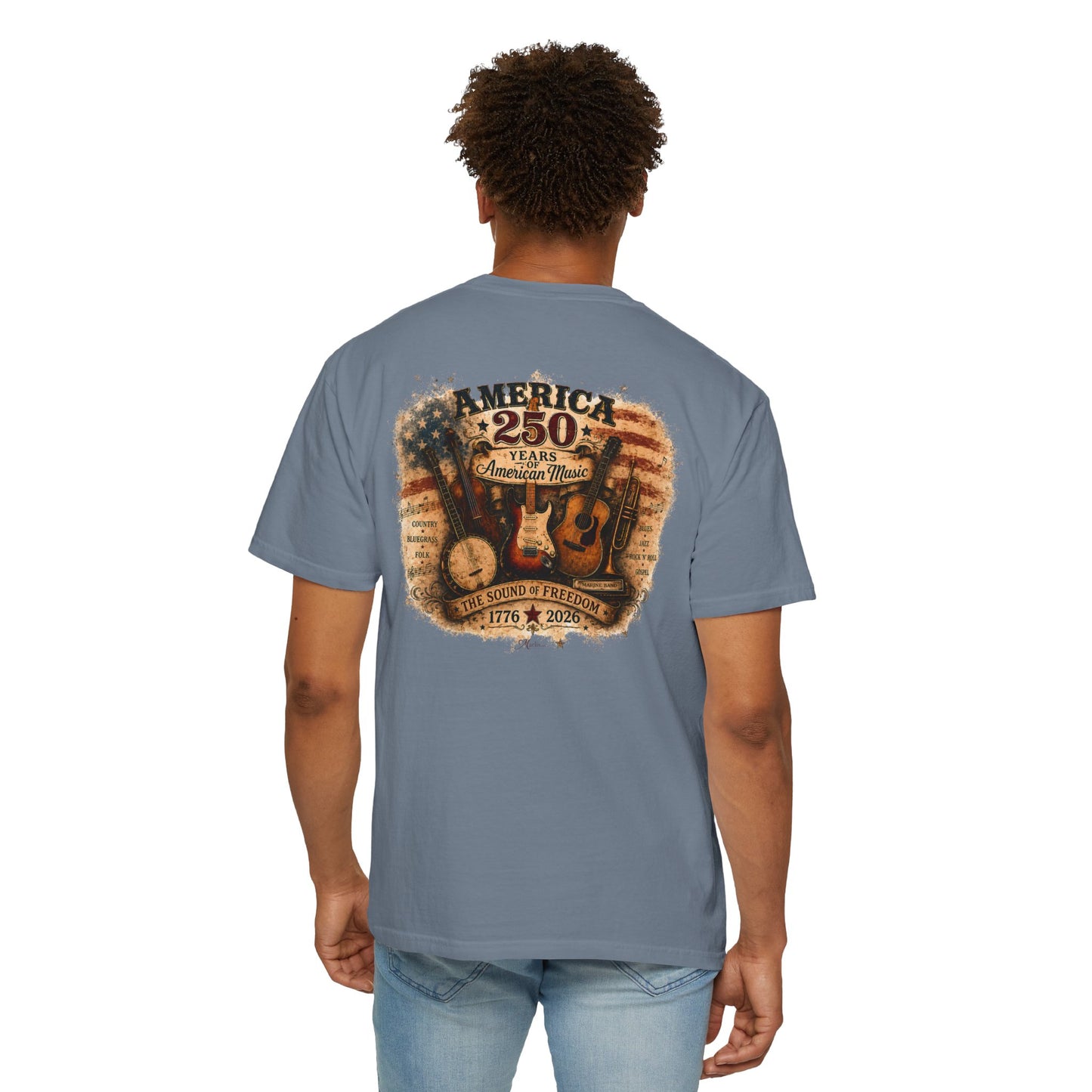 America 250 Sound of Freedom Unisex Garment-Dyed T-shirt