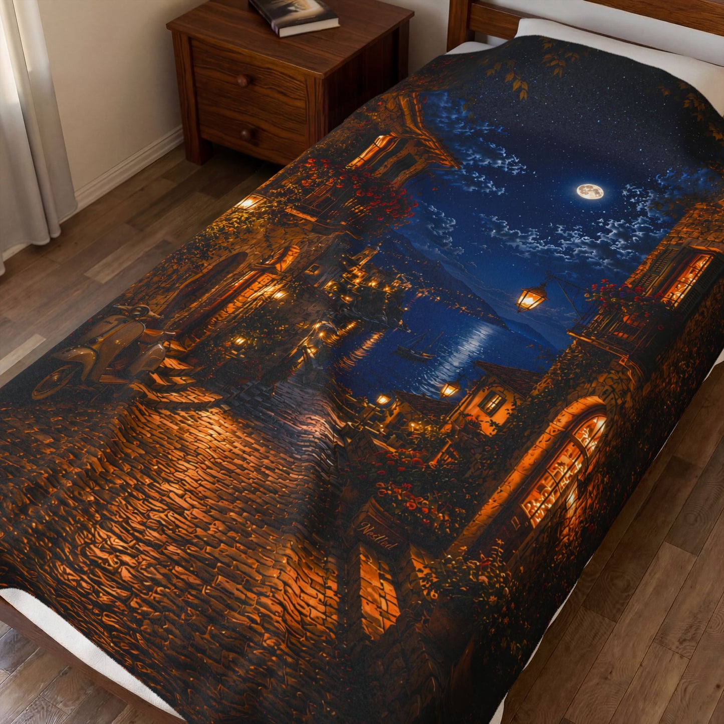 Moonlit Amalfi Nest — Immersive Seek-and-Find Blanket