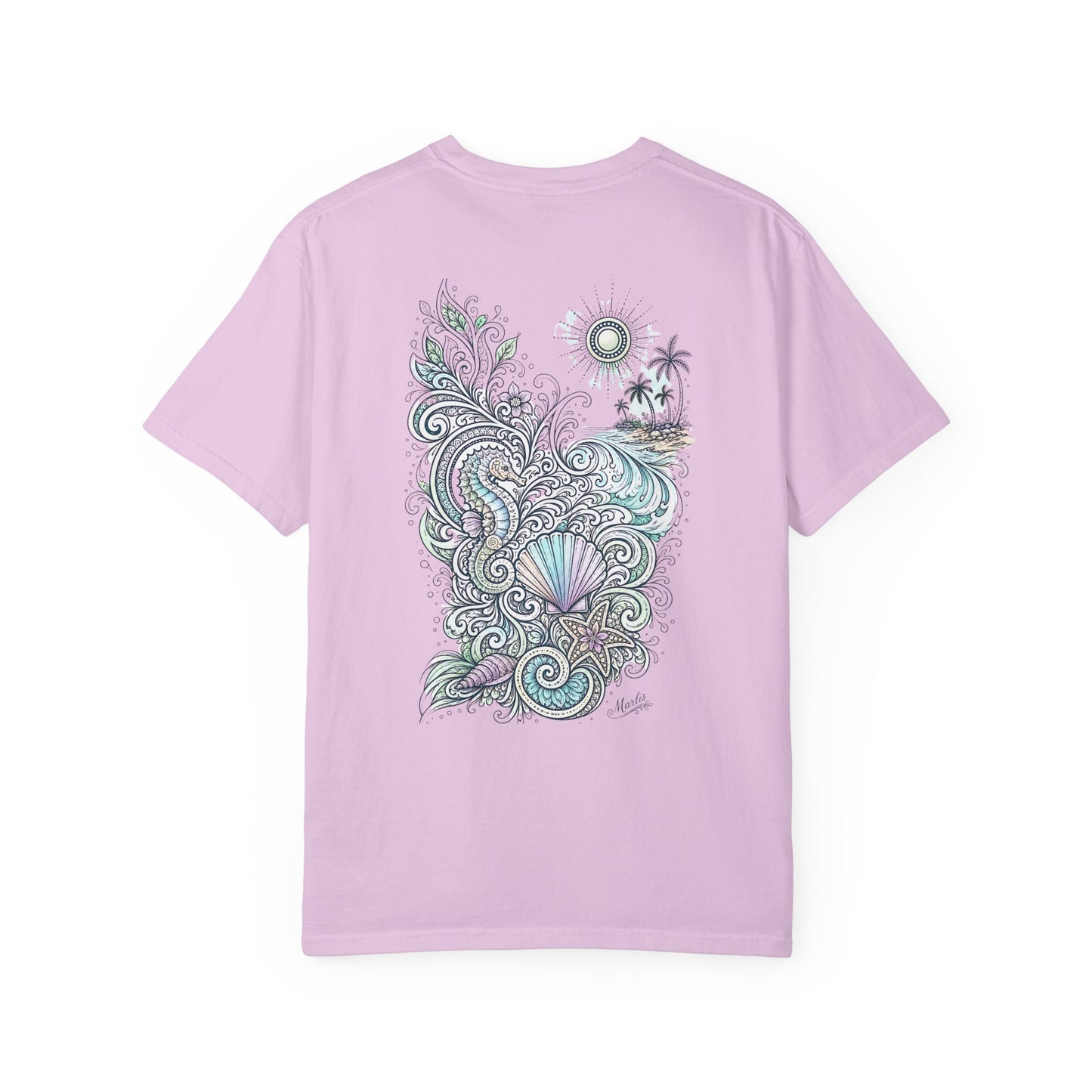 Seahorse Seashell Surf Graphic Tee