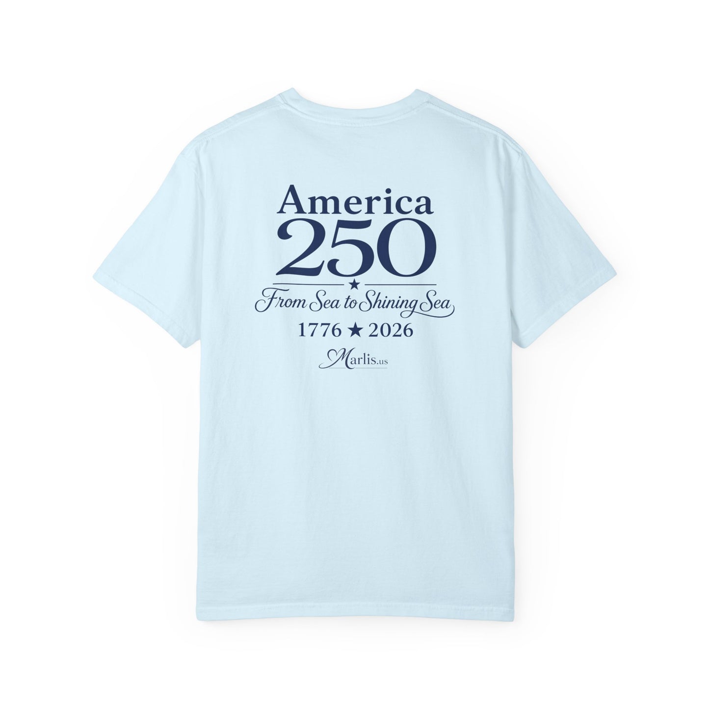 America 250 Sea to Shining Sea T-Shirt | Comfort Colors® 1717 Patriotic Graphic Tee | USA 1776-2026