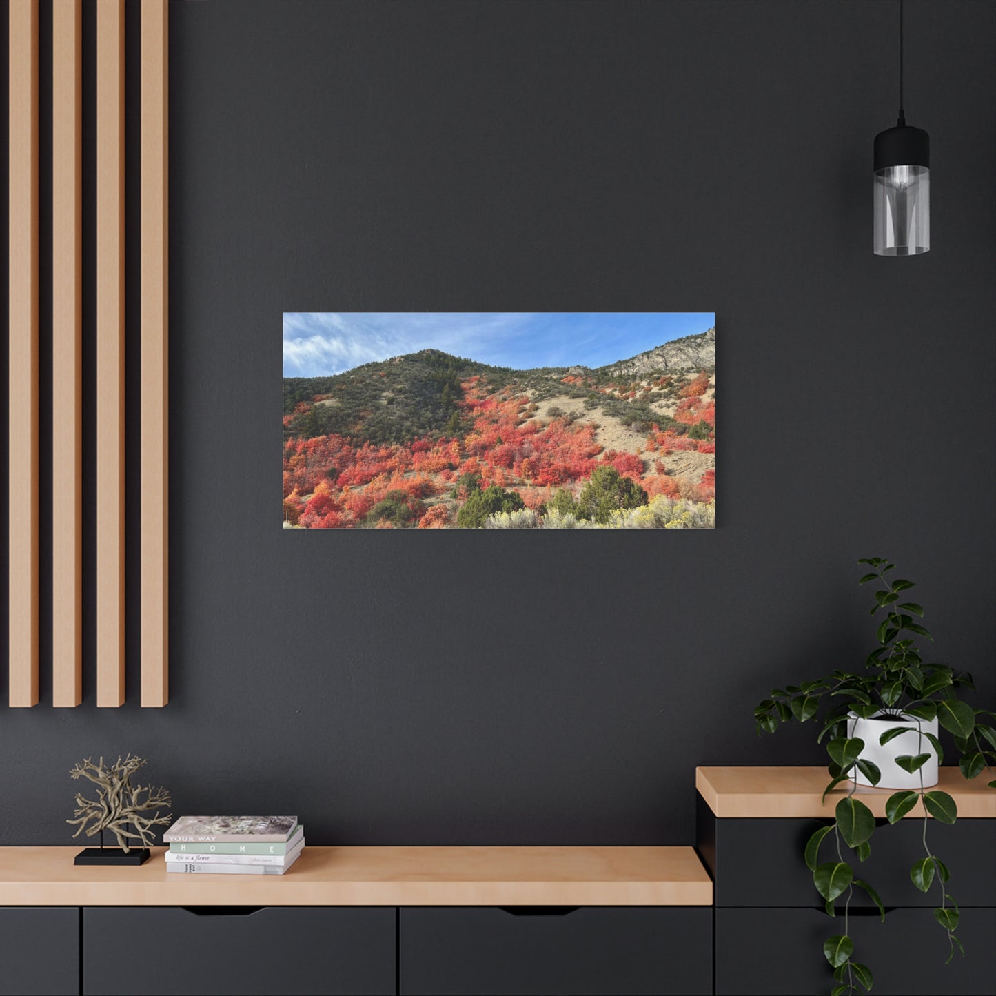 Autumn Blaze Weston Canyon Idaho Canvas Wall Art