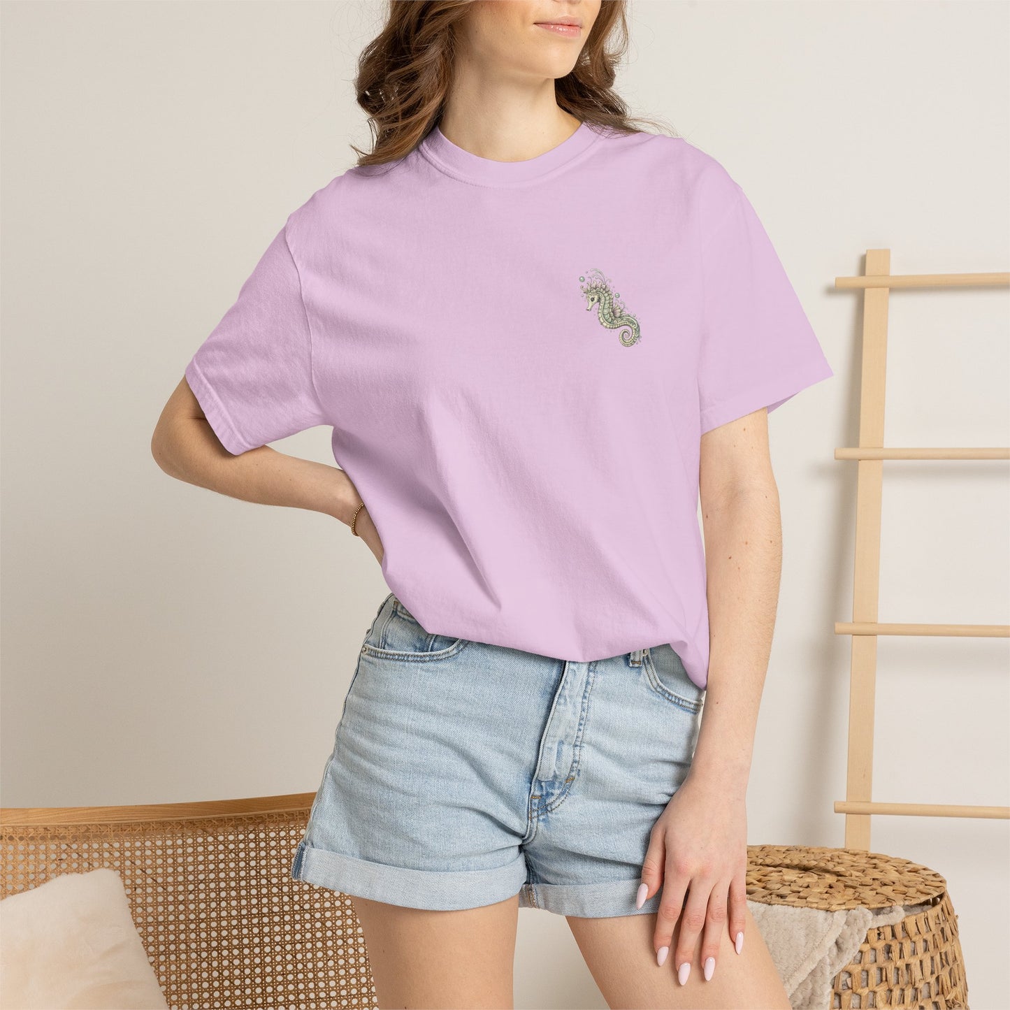 Seahorse Seashell Surf Graphic Tee