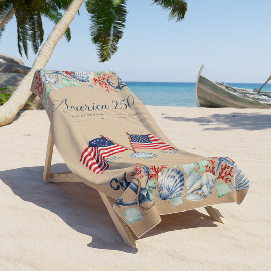 America 250 Coastal Sand Beach Towel