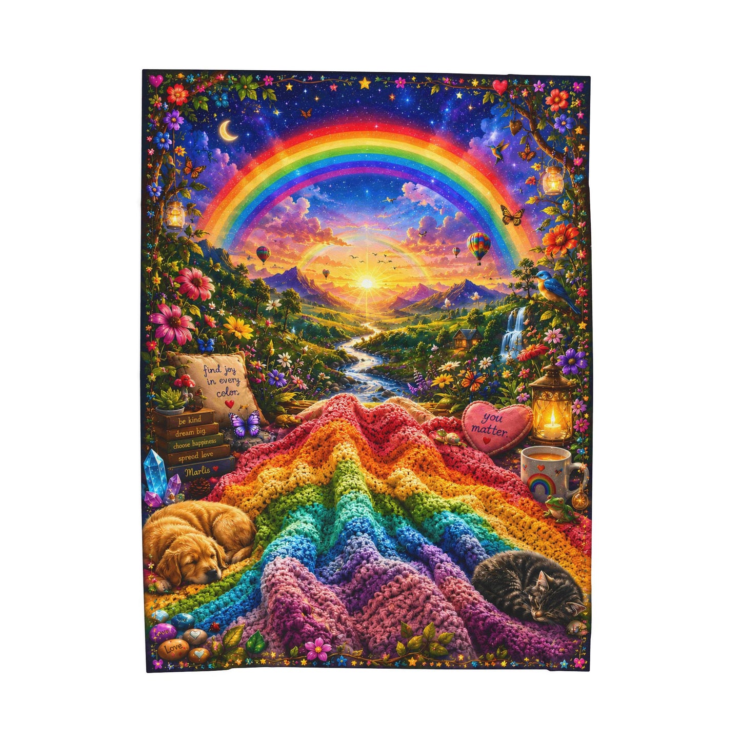 Rainbow Nest — Oversized Immersive Seek-and-Find Blanket