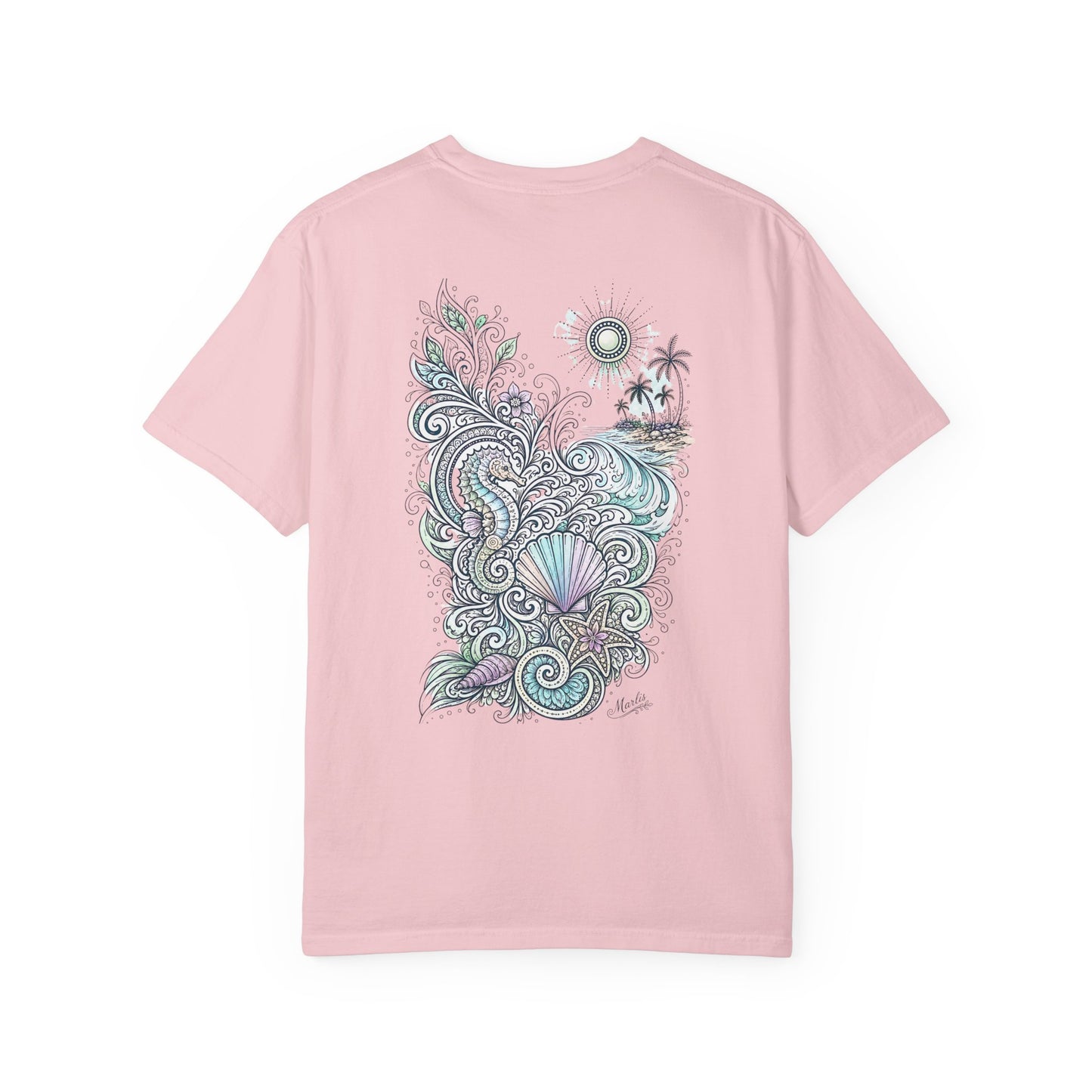 Seahorse Seashell Surf Graphic Tee