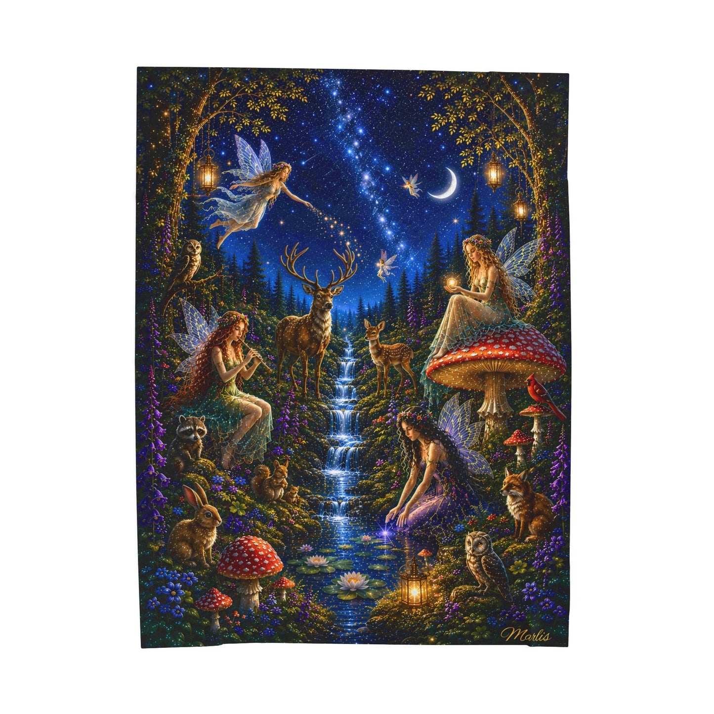 Starlight Fairy Glen Nest — Oversized Immersive Seek-and-Find Blanket