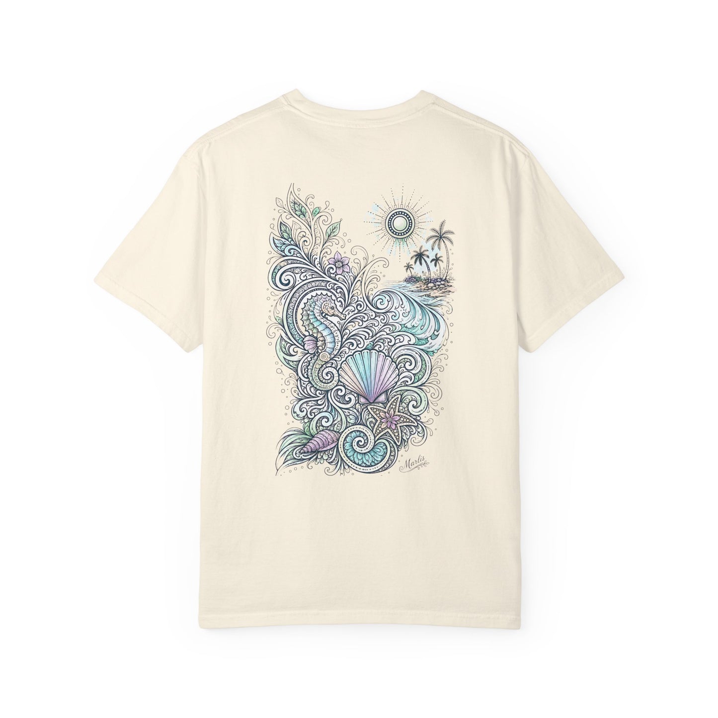 Seahorse Seashell Surf Graphic Tee
