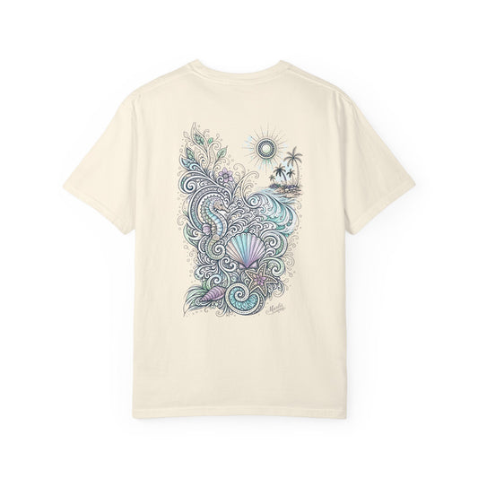Seahorse Seashell Surf Graphic Tee