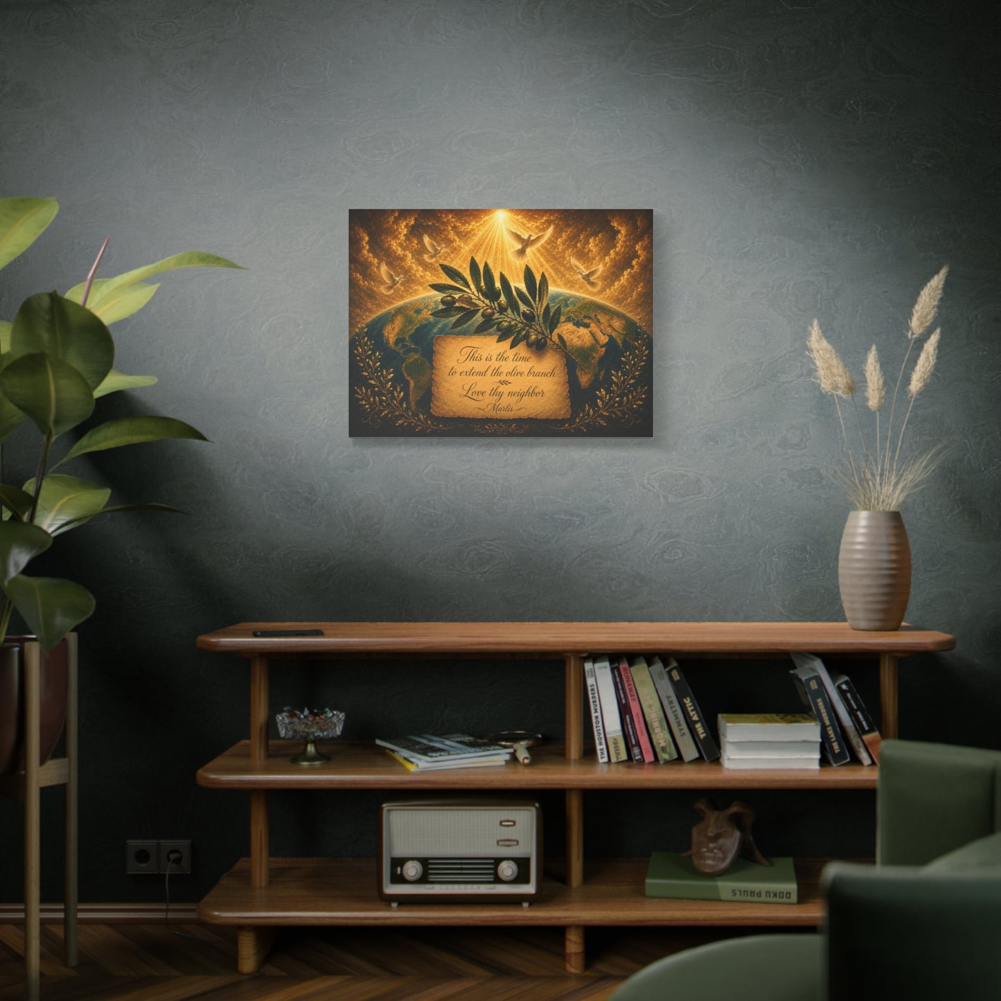 This Is the Time to Extend the Olive Branch Canvas Wall Art