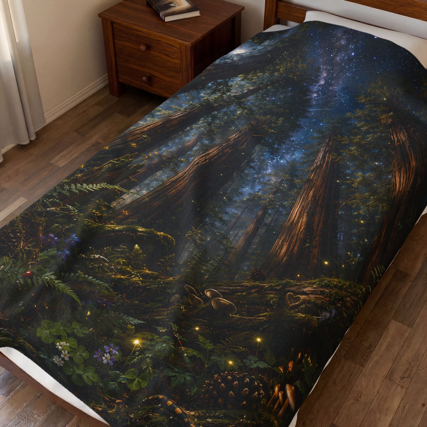 Redwood Forest Nest Velveteen Blanket