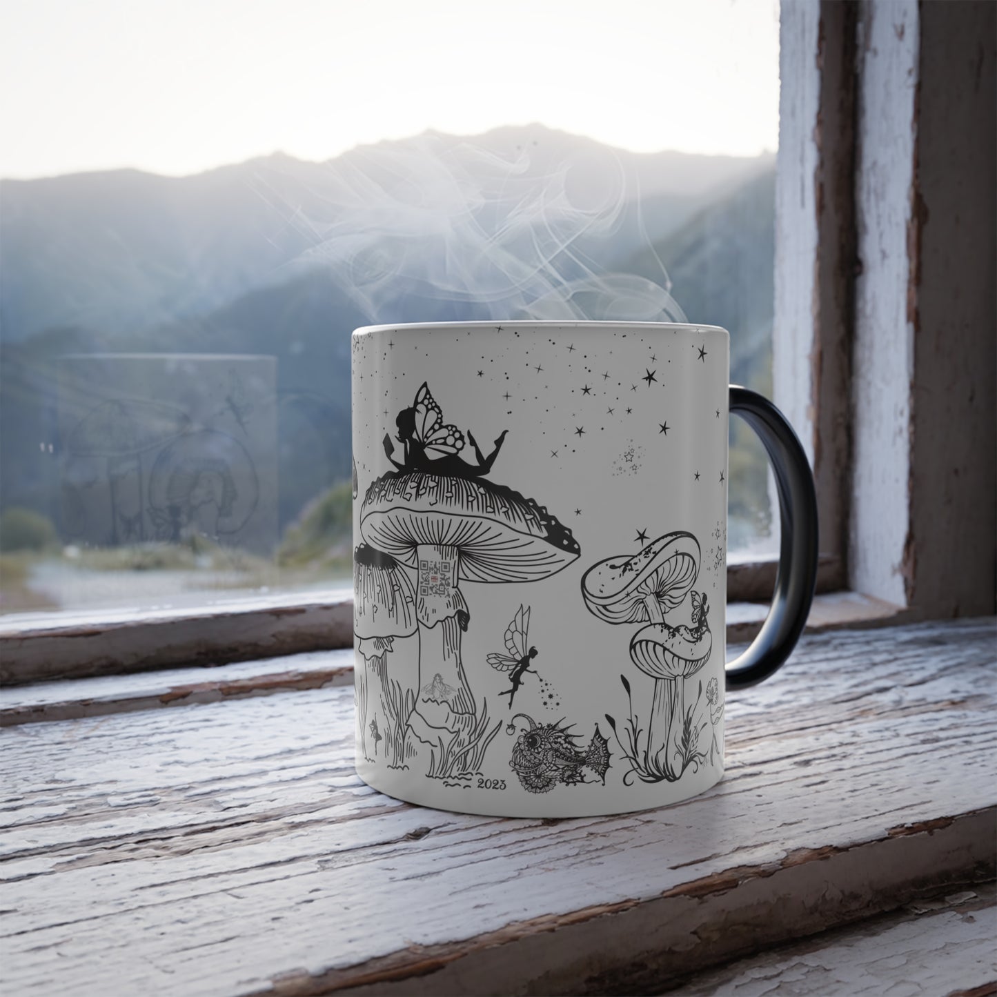 Fairies & Mushrooms Color Morphing Mug