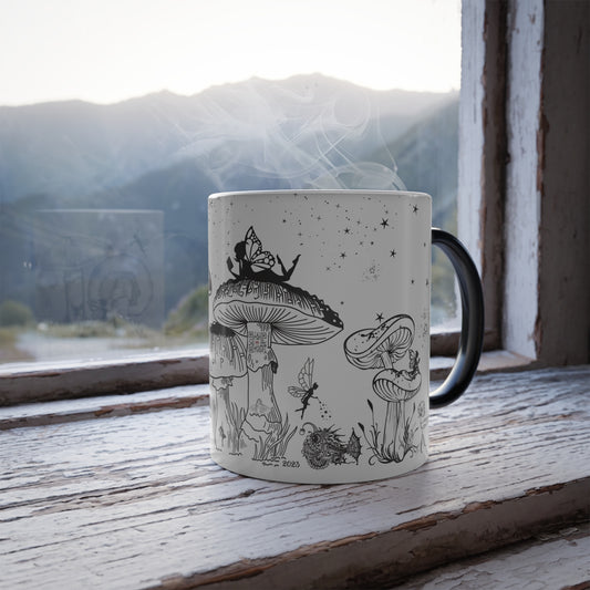 Fairies & Mushrooms Color Morphing Mug