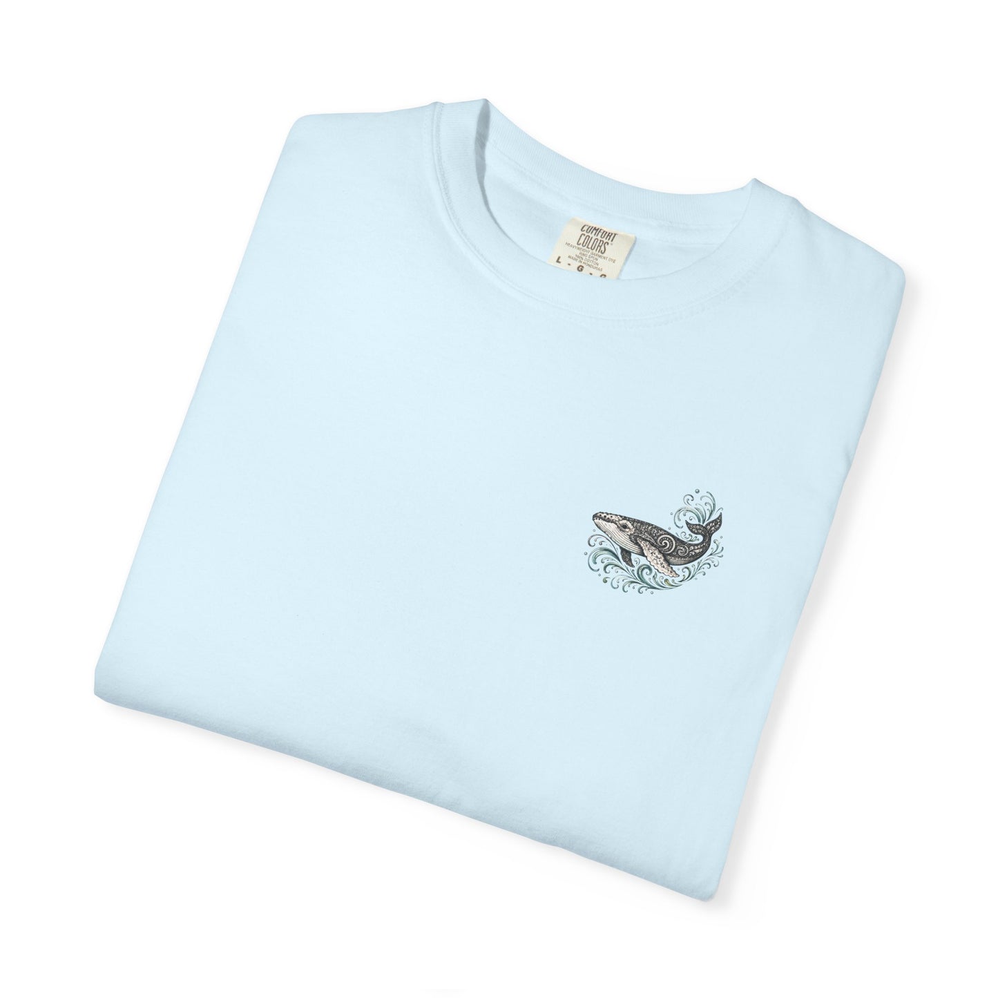 Ocean Whale Surf, Shell & Coastal Nature Back Graphic Tee