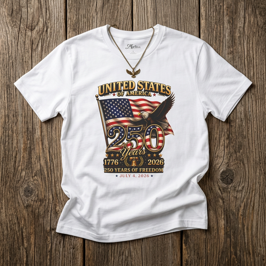 250 Years of Freedom 1776–2026 Patriotic T-Shirt