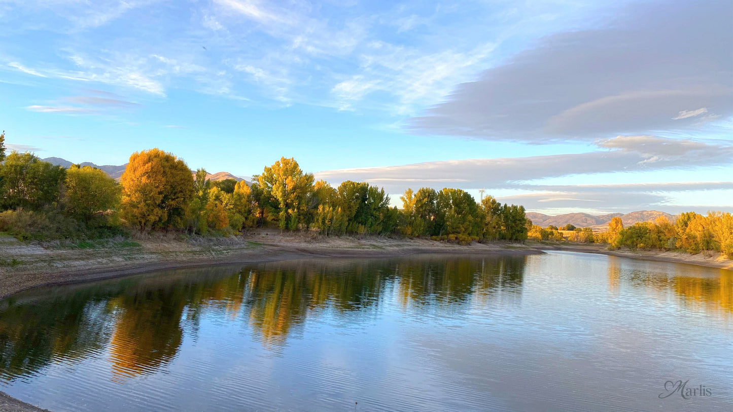 Reservoir Reflection · Idaho · Canvas