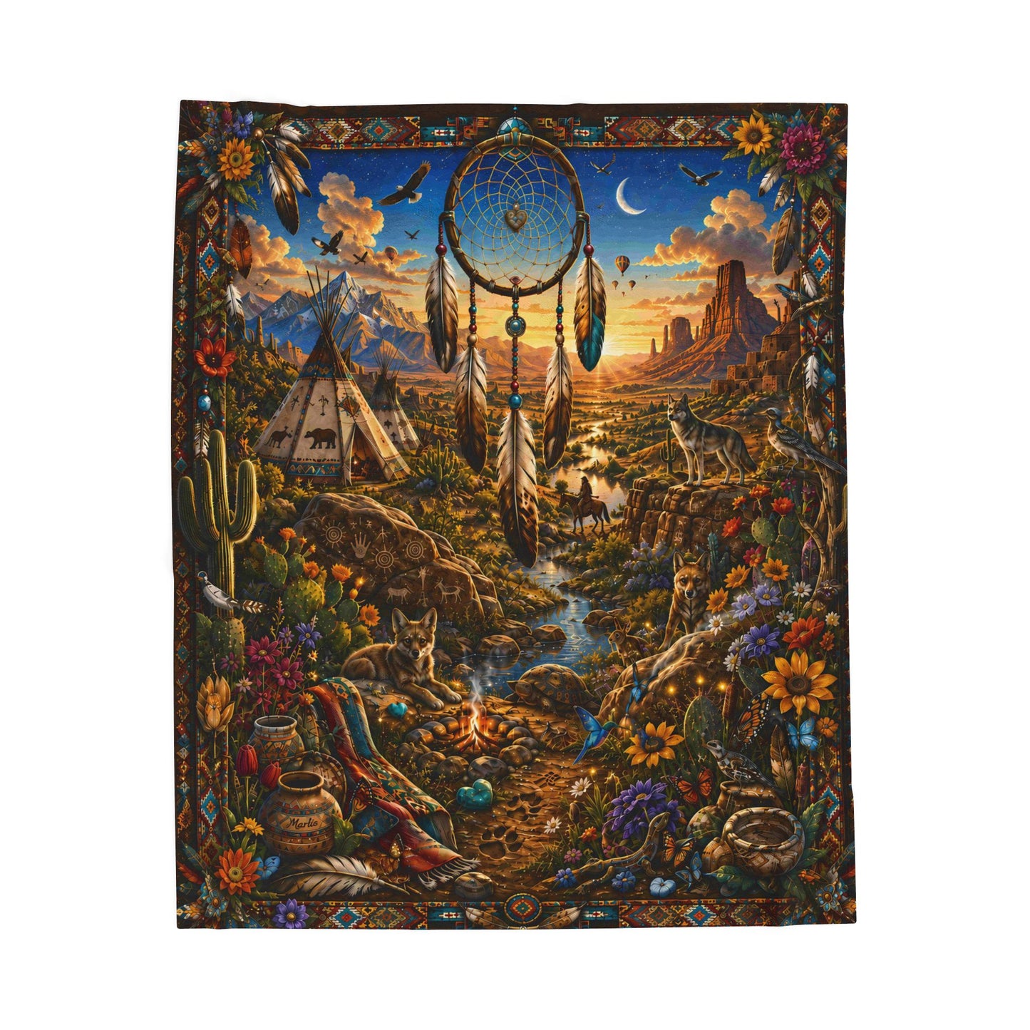 Southwestern Dream Nest — Immersive Seek-and-Find Blanket