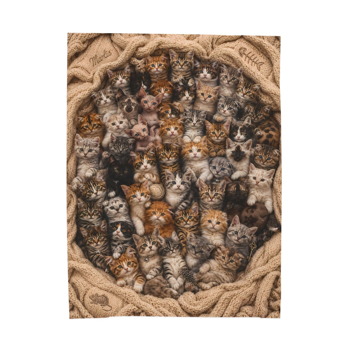 Kitten Nest Velveteen Plush Blanket