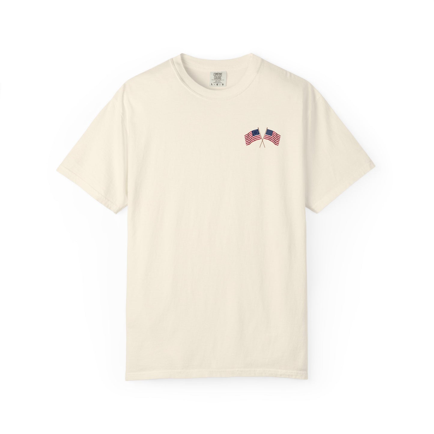 America 250 Anniversary Back & Chest Design Graphic Comfort Colors Tee