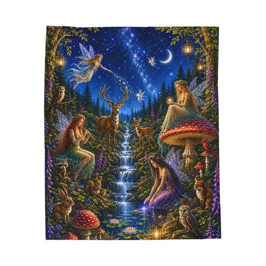 Enchanted Forest Fairy Tale Nest Throw