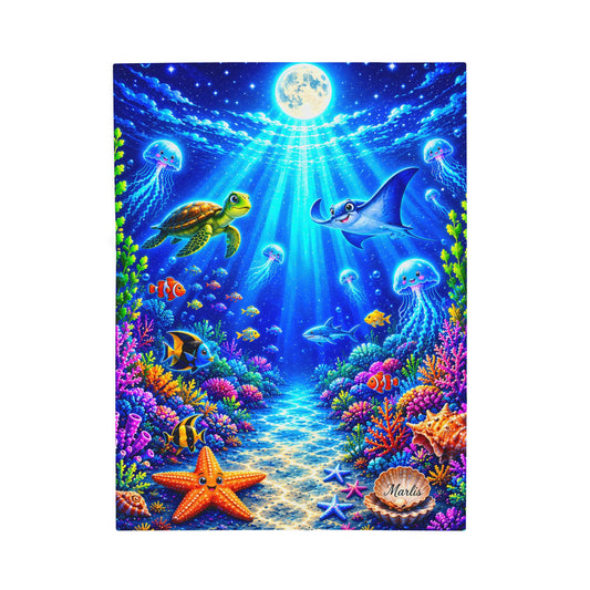 Ocean Friend Velveteen Blanket