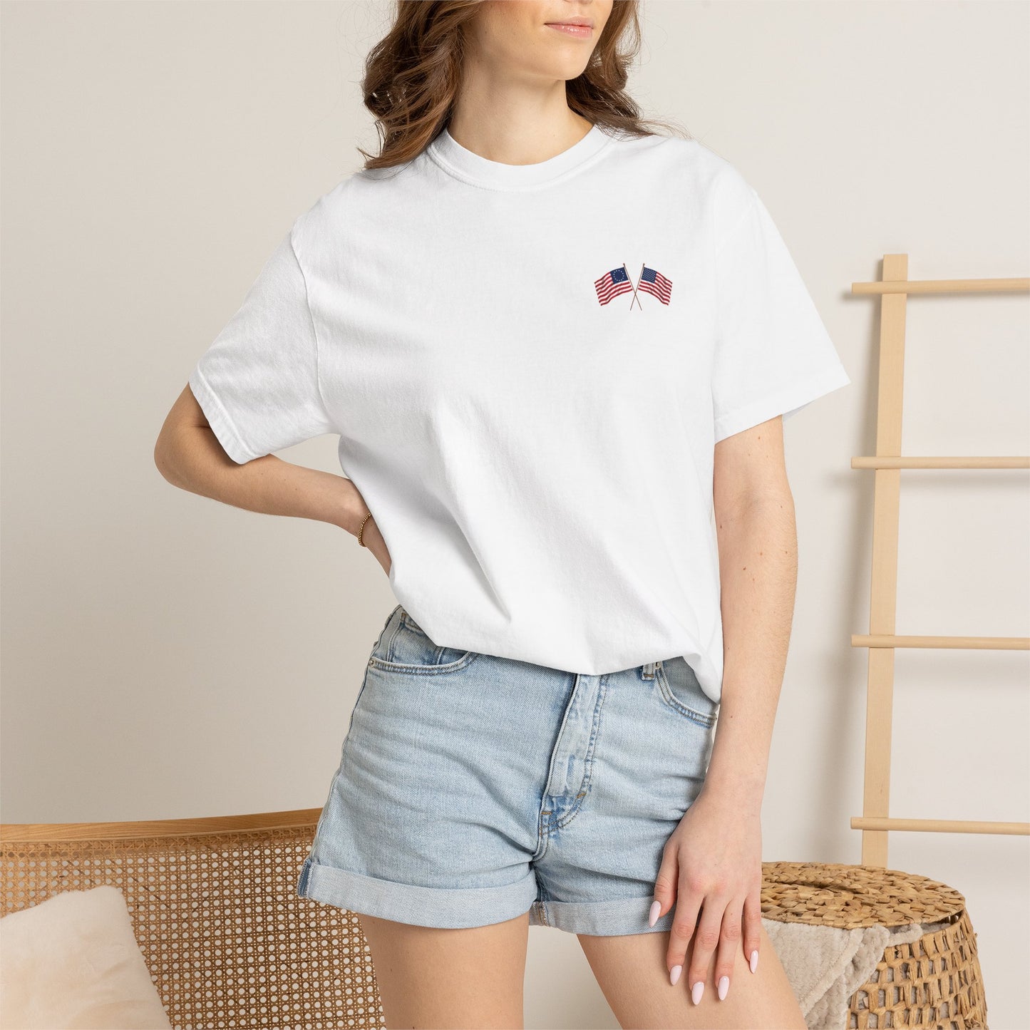 America 250 Anniversary Back & Chest Design Graphic Comfort Colors Tee