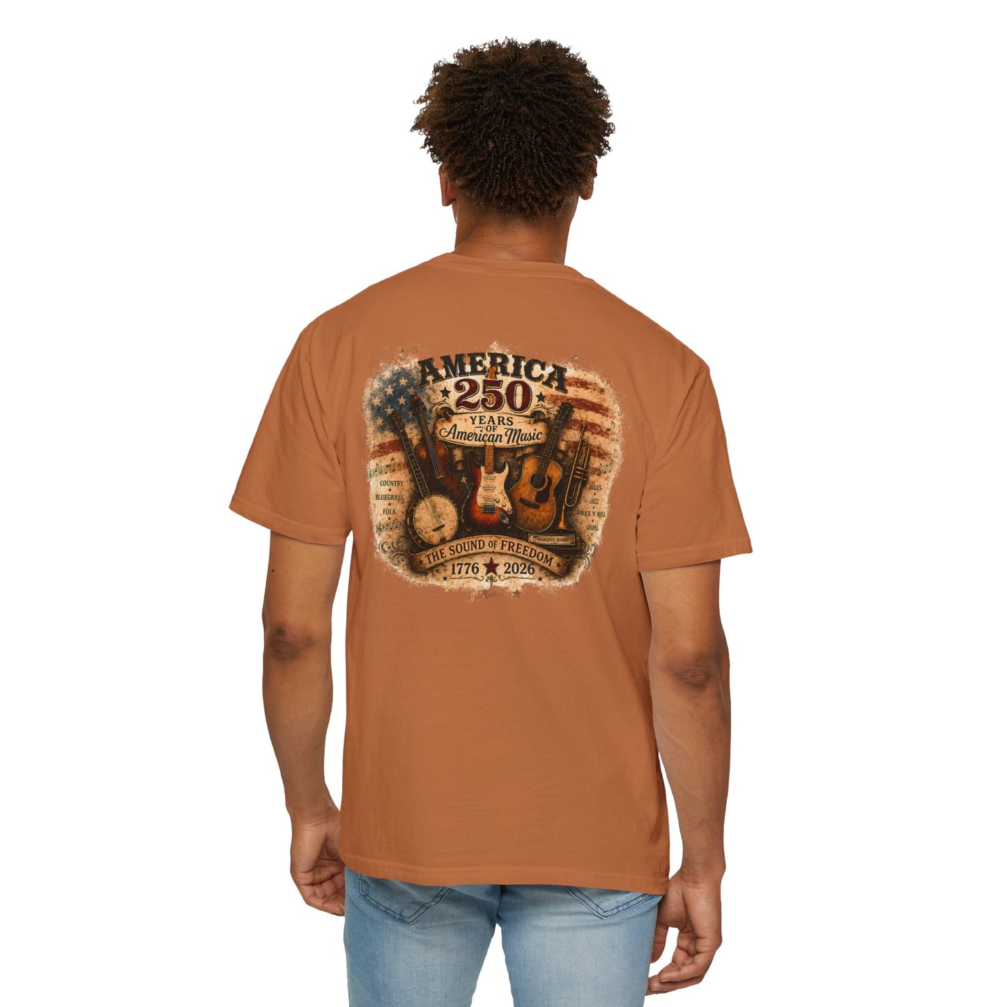 America 250 Sound of Freedom Unisex Garment-Dyed T-shirt