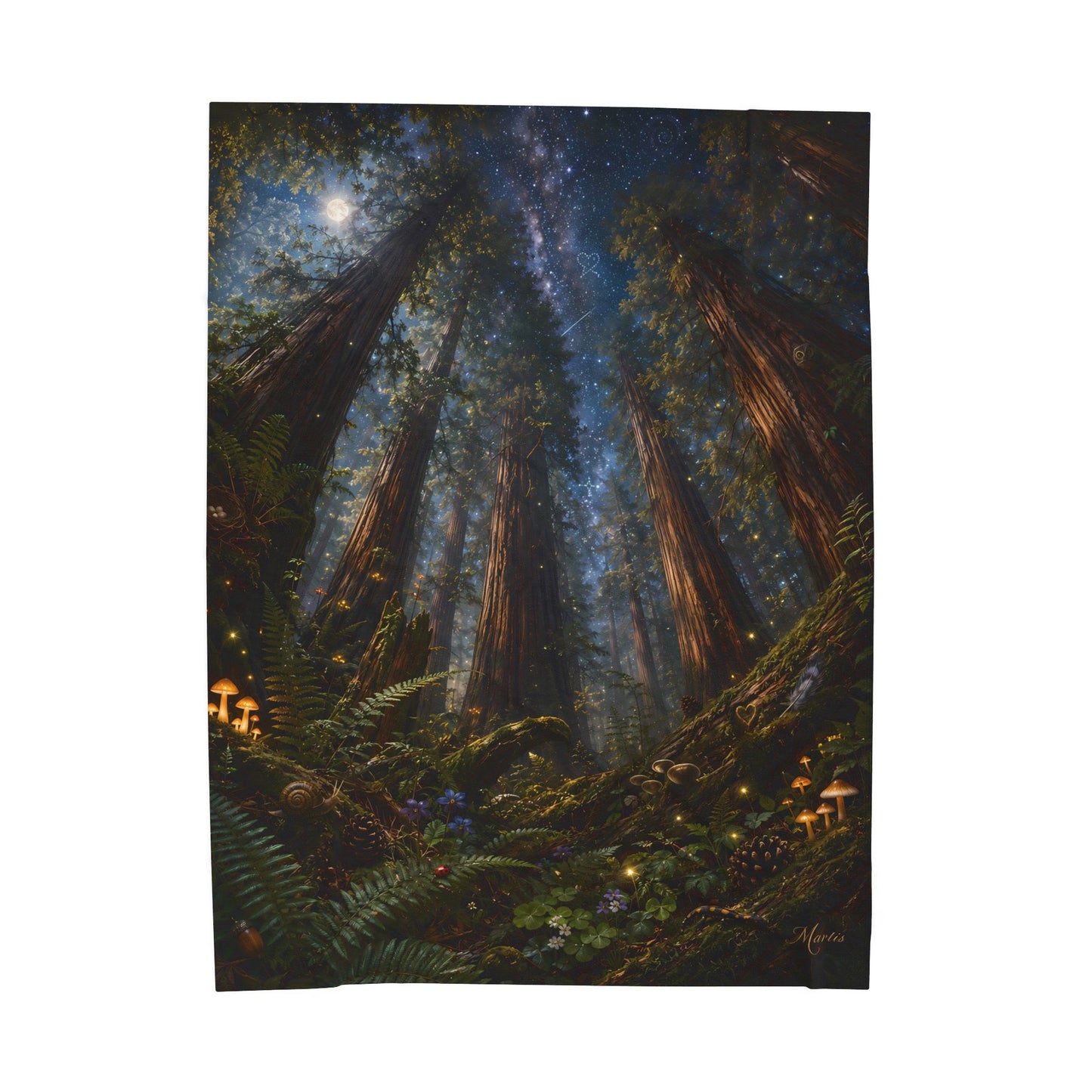 Redwood Forest Nest Velveteen Blanket