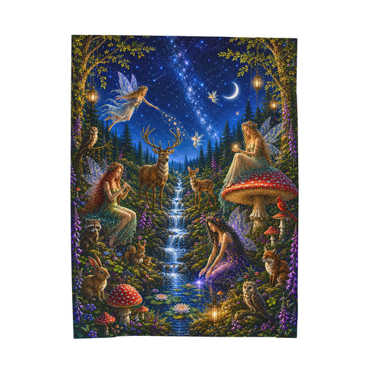 Enchanted Forest Fairy Tale Nest Throw