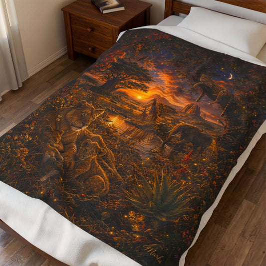 Safari Sunset Nest™ — Immersive Seek-and-Find Blanket