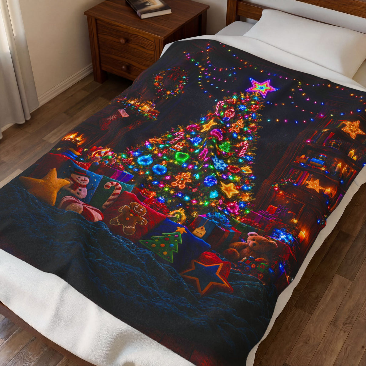 Neon Christmas Magic Glo Nest™ — Christmas Seek-and-Find Blanket