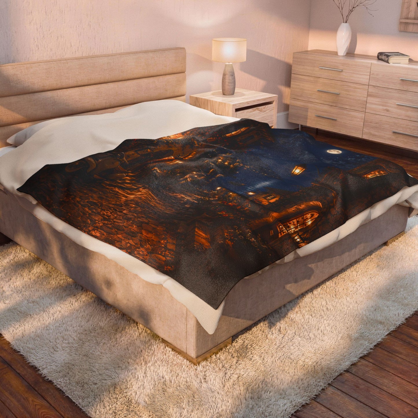 Italian Nest Plush Blanket — Velveteen Soft Throw for Cozy Nights